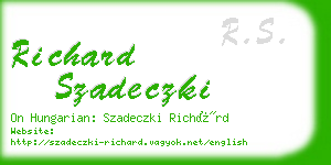 richard szadeczki business card